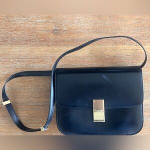 Celine Small Classic Box Bag Black Calfskin Gold Hardware Crossbody bag